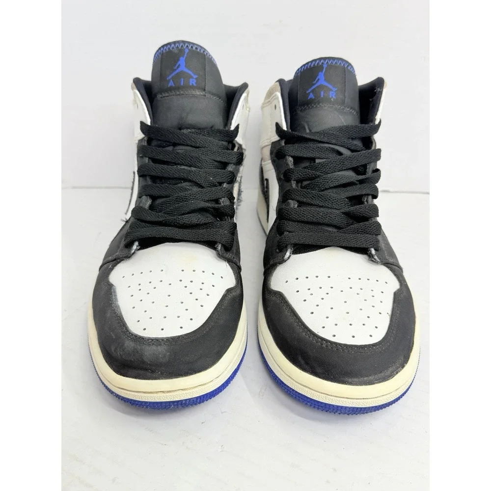 Air Jordan 1 Mid SE Royal Black Toe Men's 9.5 852542-102 Hyper Royal 2020